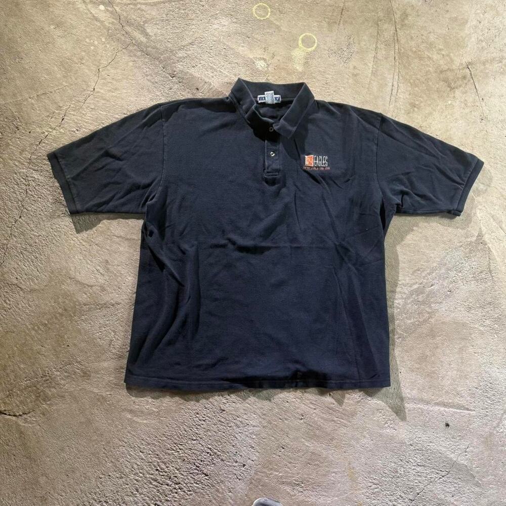 Vintage VTG Y2K The Eagles Tour Embroidered Polo Shirt